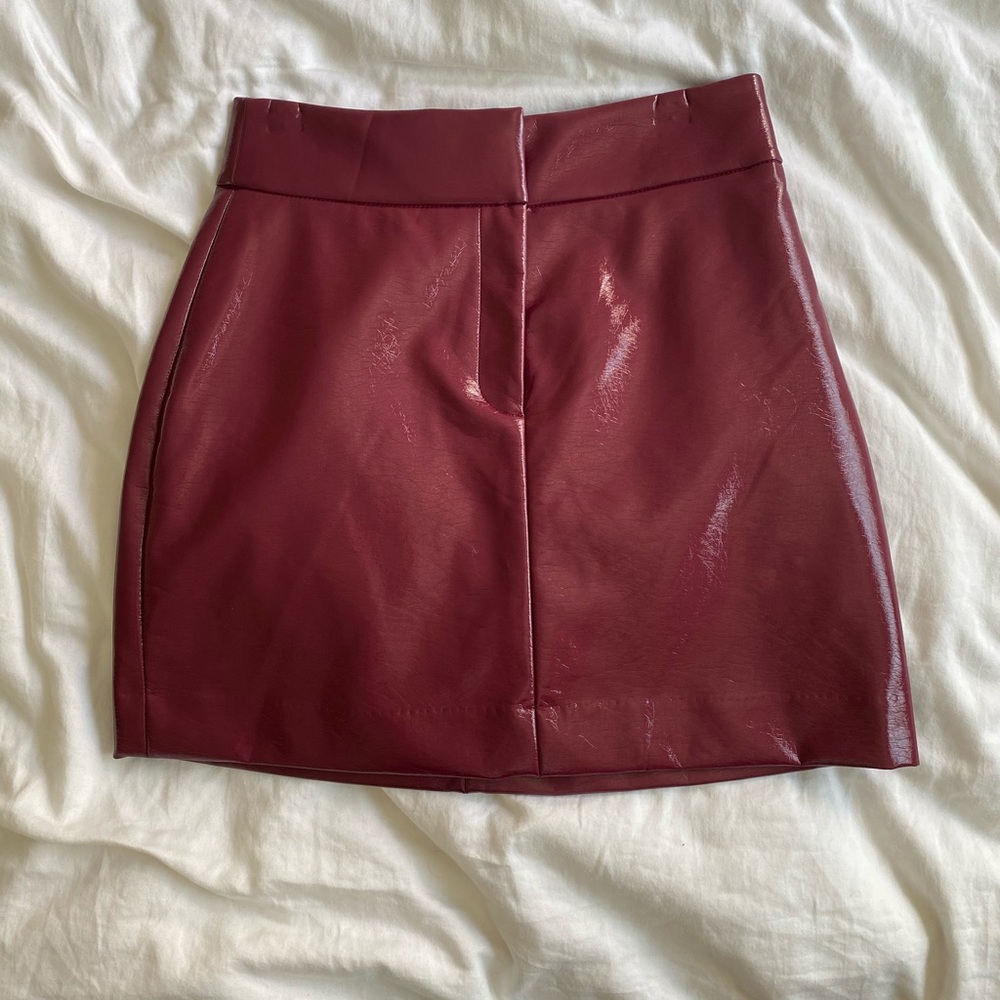Burgundy Mini Skirt